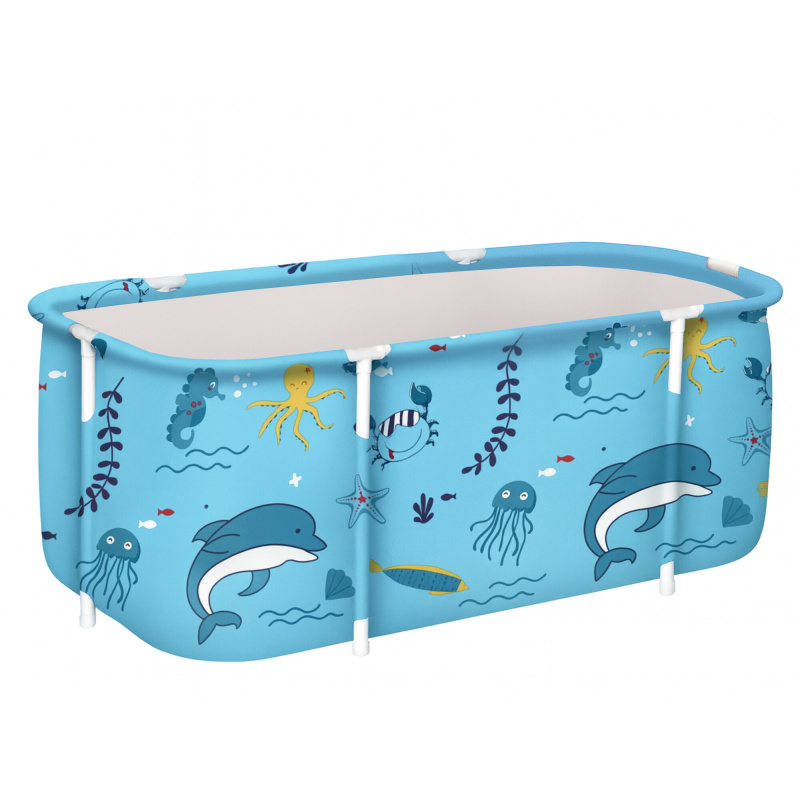 Aga Folding Portable Bathtub 120x60x50 cm Light Blue