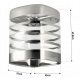 Hanging Ceiling Light LED Wooden Beam 3xE27 Loft Glass Strips
