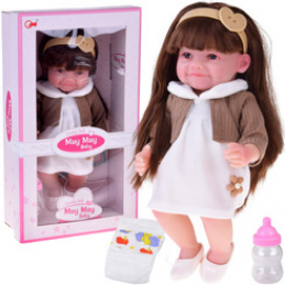 Charming Tosia doll made of soft rubber with long hair and a dress, 30 cm ZA5832 universal