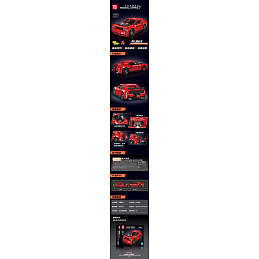Set Building Kit Sports Vehicle Red 763pcs.
