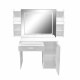 Aga Dressing Table with Mirror and LED Lighting + Stool Matte White