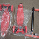 Children's three-wheeled scooter with LED wheels Red 6DZ076 - II. QUALITY