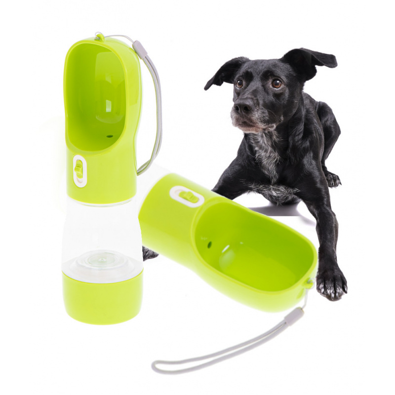 Aga Portable water and food dispenser for dogs Green