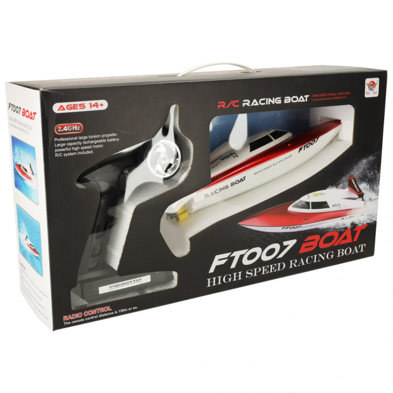 RC boat with remote control FT007 Red