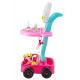Medical trolley with ECG examination pink ISO 8245