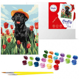 Paint by Numbers Set Cute Labrador KHO6621 30x40 AP0055 Universal