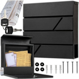 M44 MAILBOX FOR LETTERS NEWSPAPERS ANTHRACITE STRIPE