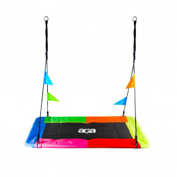 Aga Hanging Rectangular Swing 150x79 cm Colorful