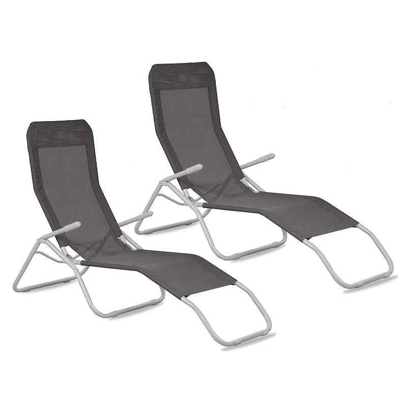 Aga 2x Garden Lounger SIESTA Light Grey
