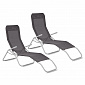 Aga 2x Garden Lounger SIESTA Light Grey
