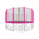 Aga SPORT PRO Trampoline 500 cm Pink + protective net + ladder + shoe pocket