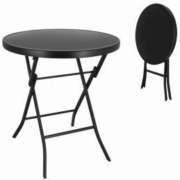 Folding round garden table - 60 cm