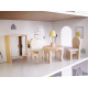 Aga Wooden dollhouse with furniture 70 cm Grey