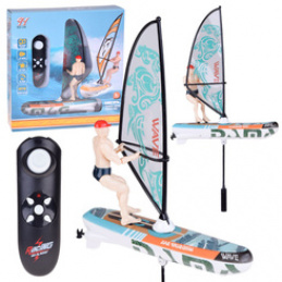 Remote-controlled glowing WINDSURFER floating with RC0740 universal remote