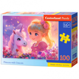 100-piece Puzzle Princess with Unicorn B-111299 universal