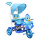 3-Wheel Balance Bike for Kids Kačenka Blue + Sounds + Canopy + Barrier + Footrest + Handle + Storage Space