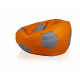 Aga Seat bag BALL XXXL Grey - Orange + footrest
