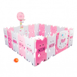 Aga4Kids Children's Plastic Playpen 223x192x64 cm Pink