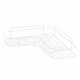 Aga Bathroom Corner Shelf White