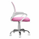 Aga Office Chair MR2081 White - Pink