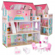 Aga MDF Dollhouse with furniture 70 cm Pink LED