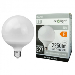 LED bulb - E27 - 25W - G120 - neutral white