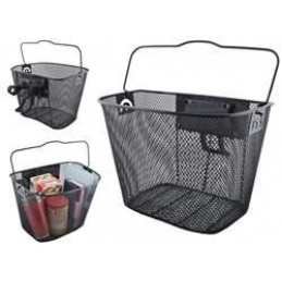 Handlebar basket with clip Black ISO 2355