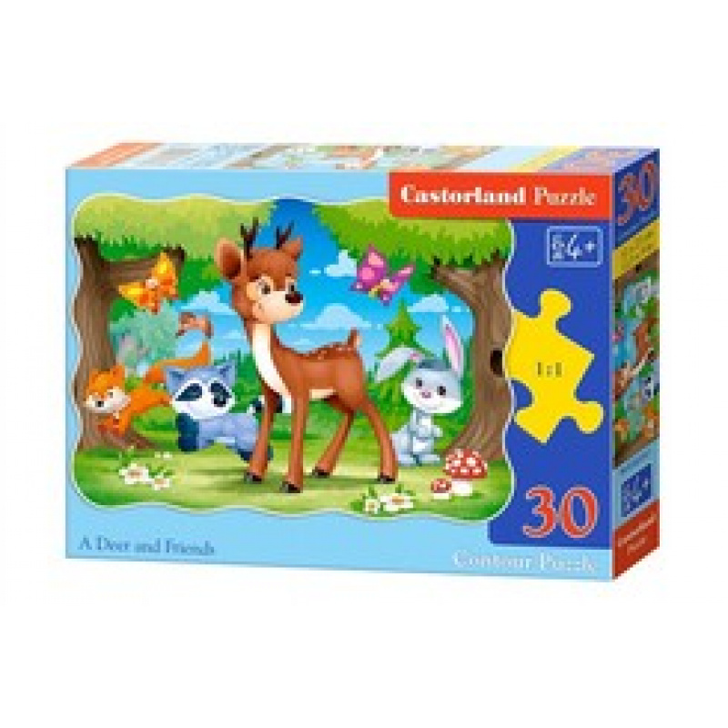CASTORLAND puzzle 30 pieces - Deer and friends