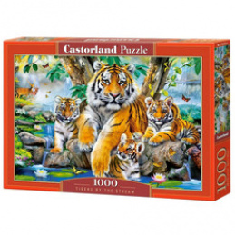 Puzzle 1000 pieces Tigers by the Stream C-104413-2 universal
