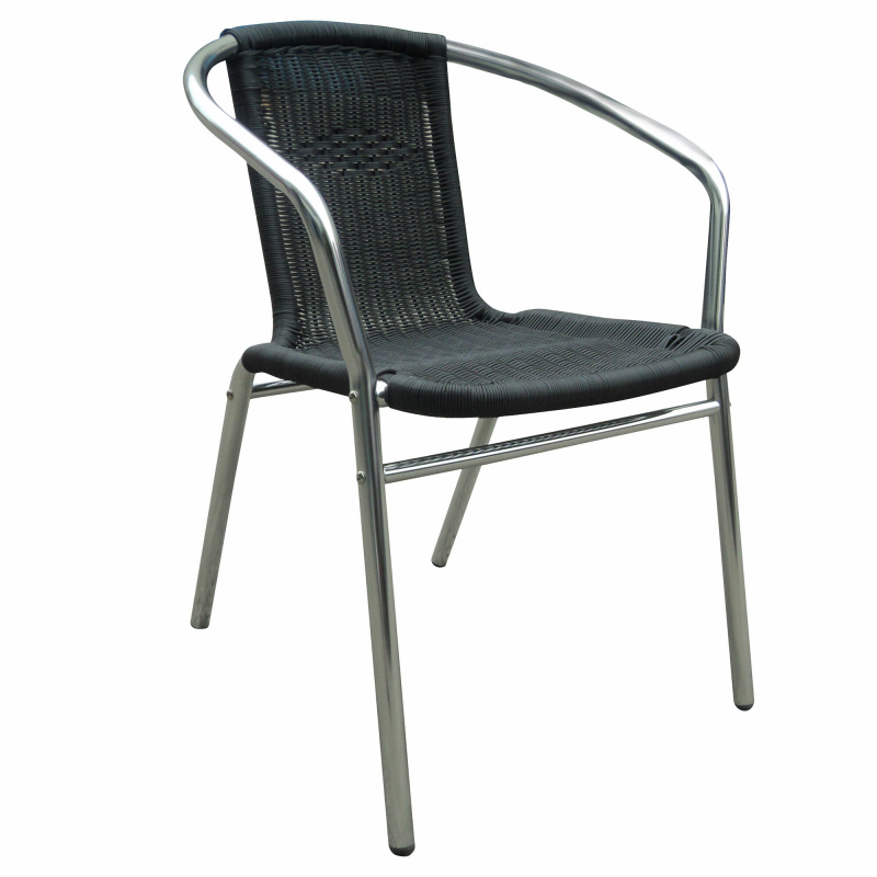 Linde Exclusive Garden Rattan Chair MC4601 Silver/Black
