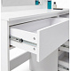 Aga Dressing table with mirror, lighting and el.drawer + Stool Matte White