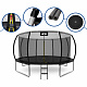 Aga SPORT EXCLUSIVE Trampoline 430 cm Black + Safety Net + Ladder