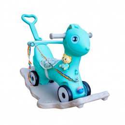 Aga4Kids Plastic Rocking Horse 2-in-1 DS3803 Blue