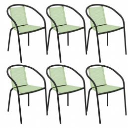 6 x Garden Chair Bistro - String