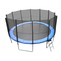 Linder Exclusiv Trampoline XXL 500 cm + protective net + ladder + cover
