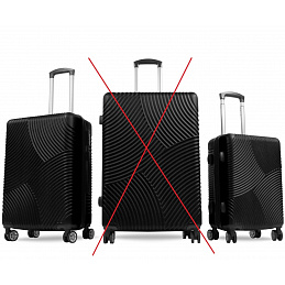 Aga Travel Luggage Set, size M + S Black 6CZ030 - SECOND QUALITY