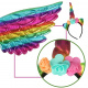 Unicorn costume skirt headband multicolored