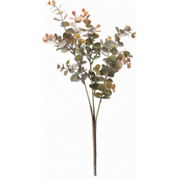 Artificial Plant Eucalyptus Branch 52 cm Height Green Brown LIKE REAL