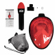 Aga Full Face Snorkeling Mask L/XL Black/Red