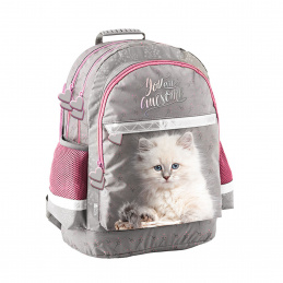 Paso School Backpack Three-Compartment Cat