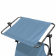 Aga 2x Garden Reclining Lounger with Canopy Light Blue