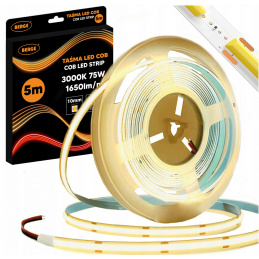 COB Neon LED Strip 12V - 528D - 15W/m - IP20 - 5m - 1650lm - warm color