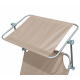 Aga Garden Reclining Lounger with Canopy Beige