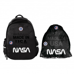 Paso School Set Two-Compartment Backpack + Drawstring Bag NASA