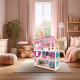 Aga MDF Dollhouse with furniture 70 cm Pink LED