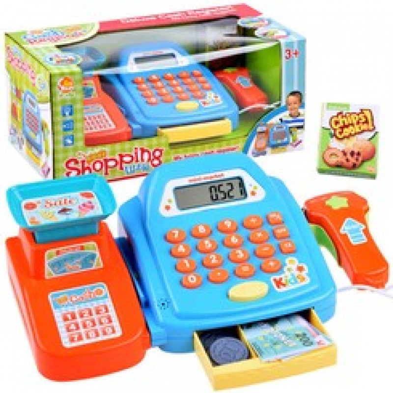 Children's cash register with accessories ZA3851 - Blue