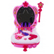 Interactive portable vanity table for girls 3+ Mirror + cosmetics + accessories