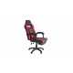 Aga Office chair Black - Red with footrest