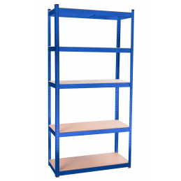 Aga Metal Shelf 180x90x40 cm 5 Shelves Blue