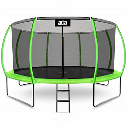 Aga SPORT EXCLUSIVE Trampoline 430 cm Light Green + Safety Net + Ladder